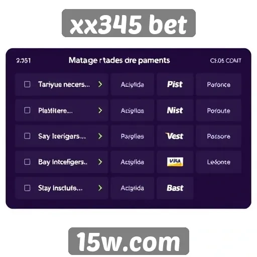 Métodos de pagamento disponíveis no xx345 bet